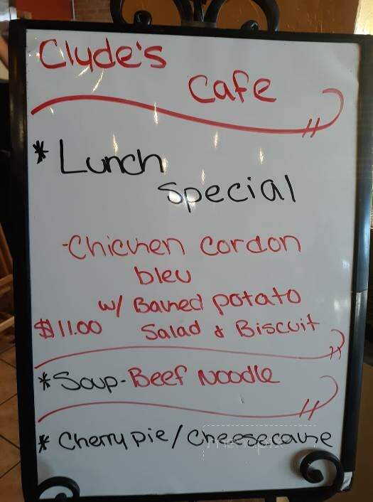 Clyde's Cafe - Delta, CO menu_pic