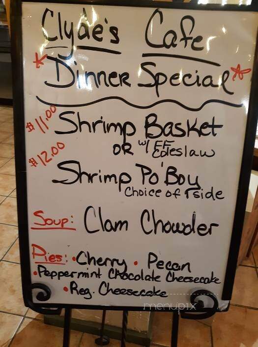 Clyde's Cafe - Delta, CO menu_pic