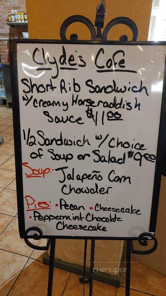 Clyde's Cafe - Delta, CO menu_pic
