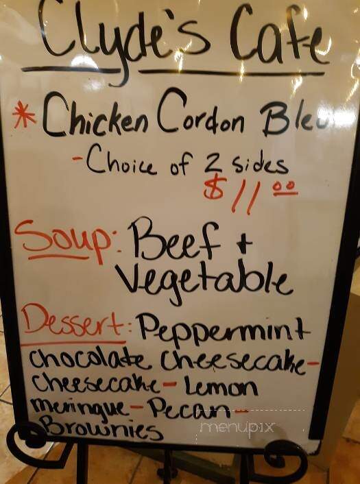 Clyde's Cafe - Delta, CO menu_pic
