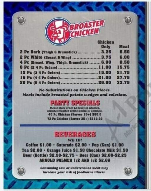 Blue Room - Kirby, OH menu_pic