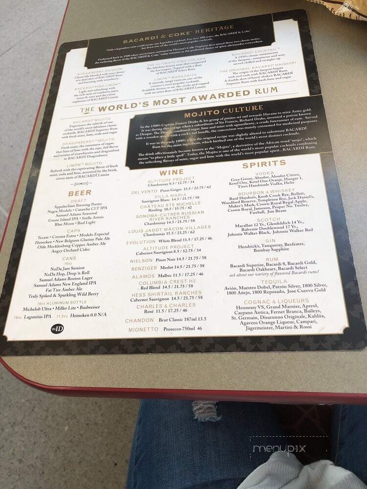 Original Rum Bar and Grill - Charlotte, NC menu_pic