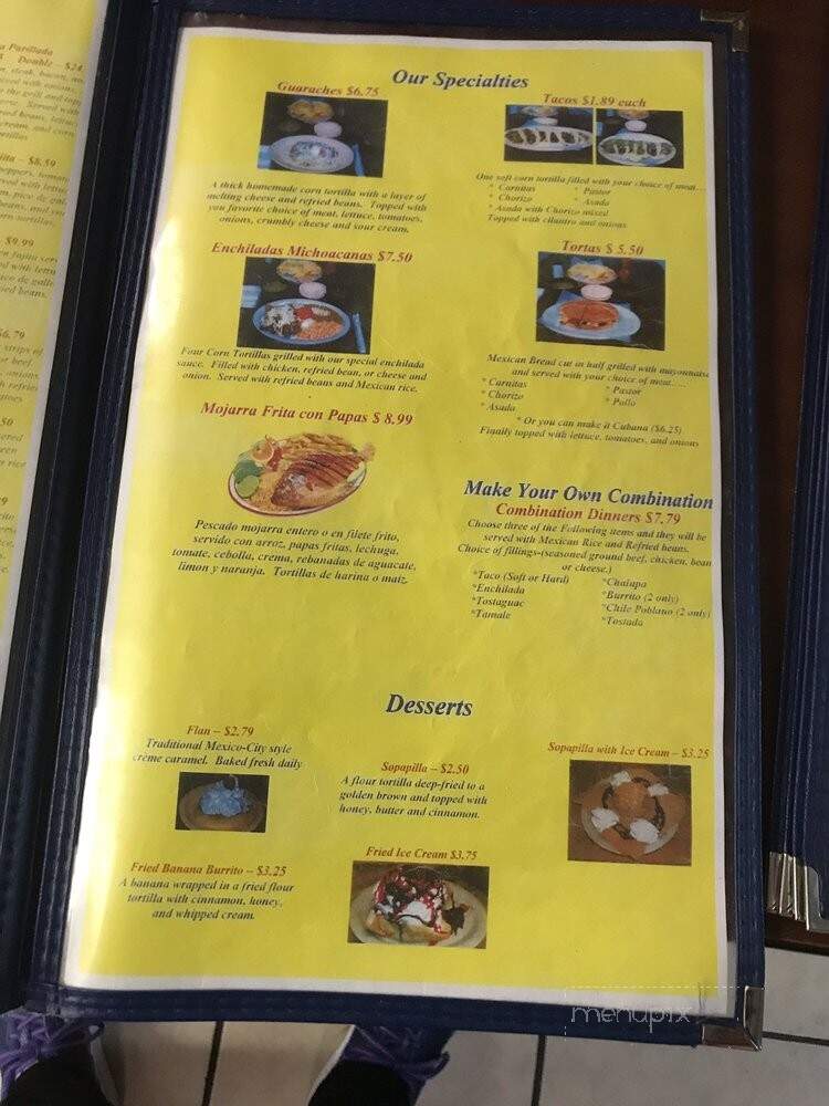 Guadalajara Mexican Restaurant - Paducah, KY menu_pic