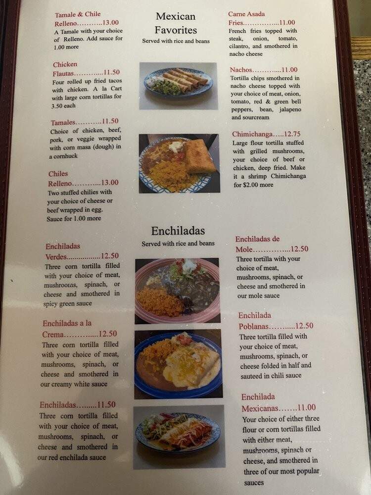 Las Koritas - Dillon, MT menu_pic
