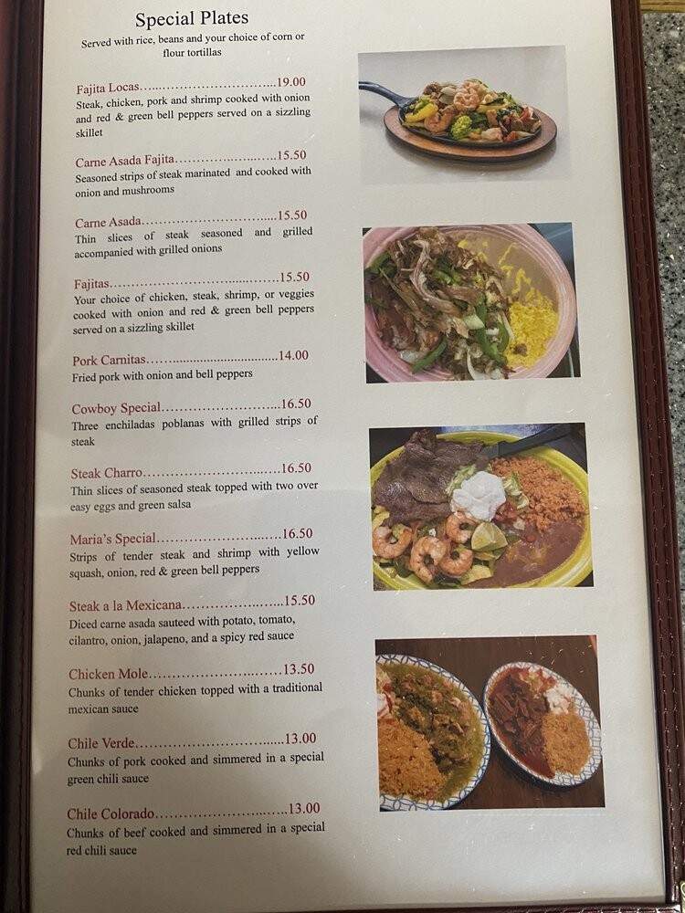 Las Koritas - Dillon, MT menu_pic