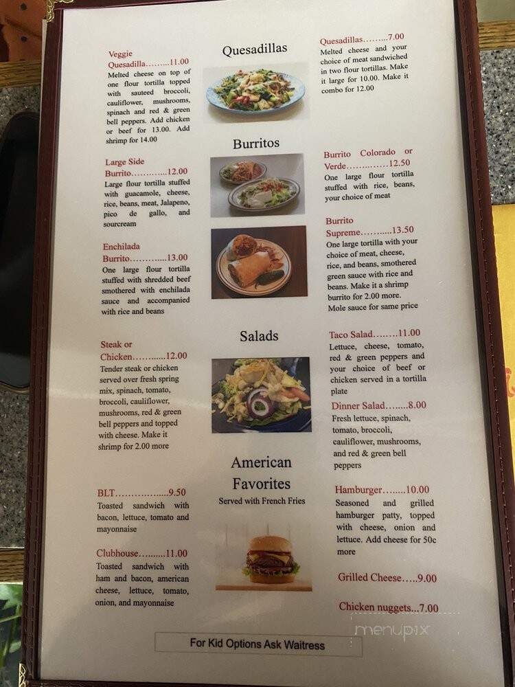 Las Koritas - Dillon, MT menu_pic