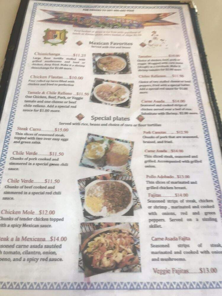 Las Koritas - Dillon, MT menu_pic