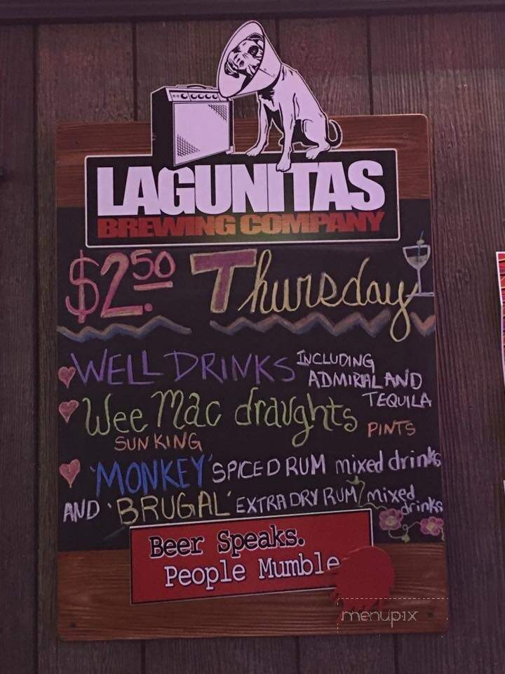 Bob's Pub - South Bend, IN menu_pic