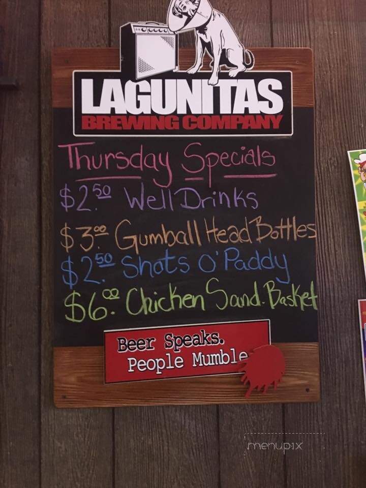Bob's Pub - South Bend, IN menu_pic