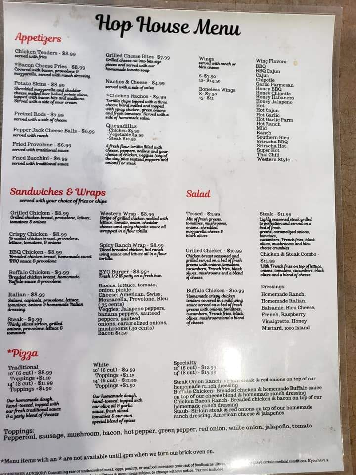 Hop's Place - Pittsburgh, PA menu_pic