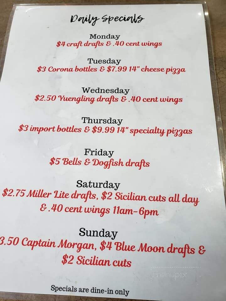 Hop's Place - Pittsburgh, PA menu_pic