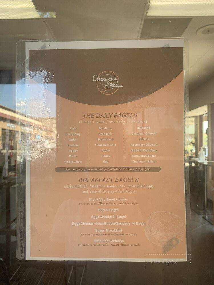 Clearwater Bagel Co - Walnut, CA menu_pic