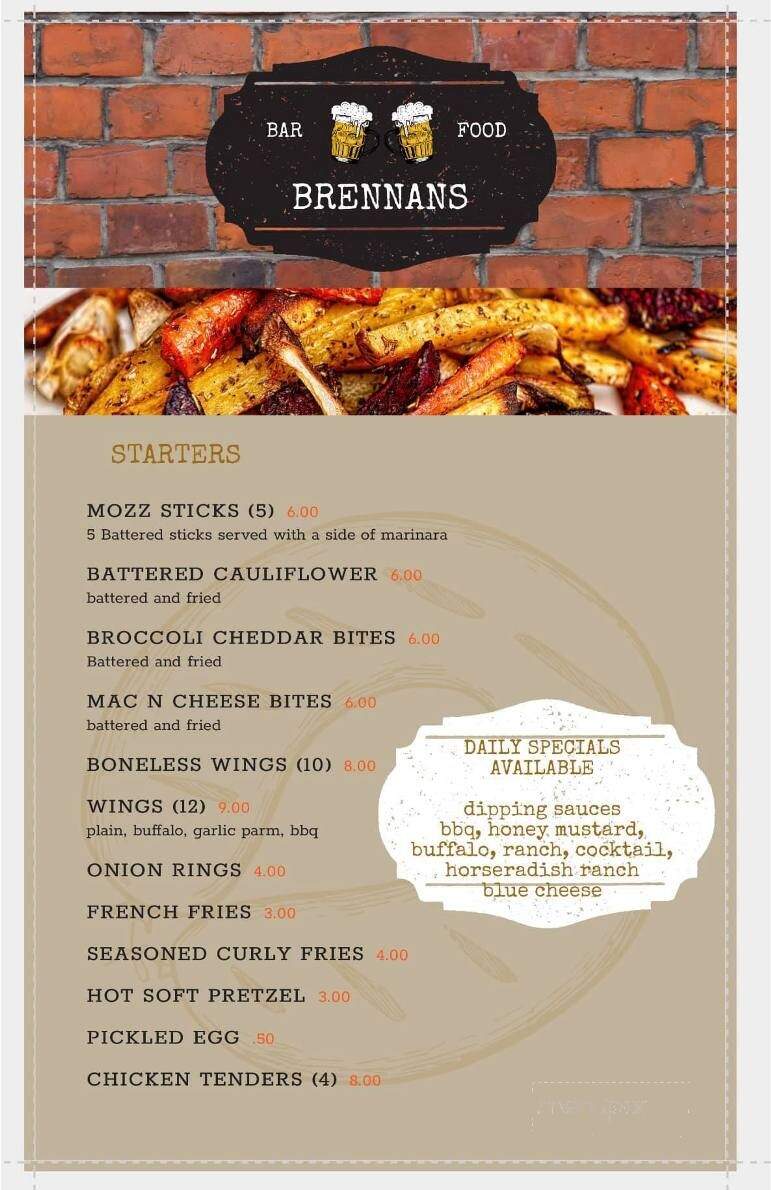Brennan's Food & Drink - Earlton, NY menu_pic