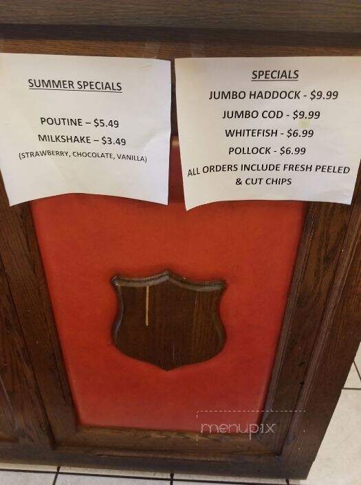 Danny's Fish & Chips - Markham, ON menu_pic