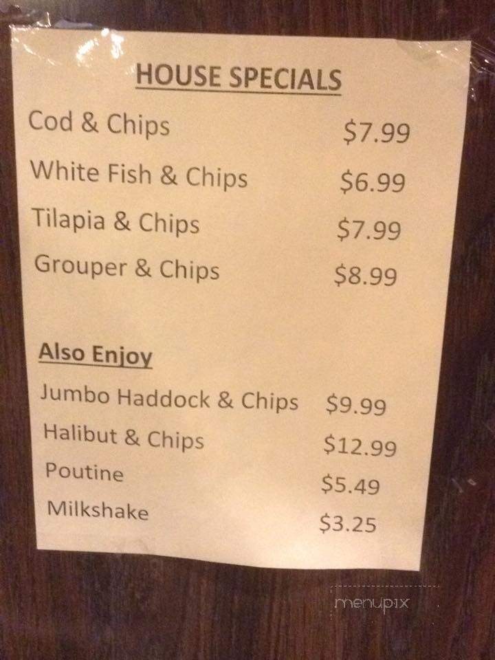 Danny's Fish & Chips - Markham, ON menu_pic