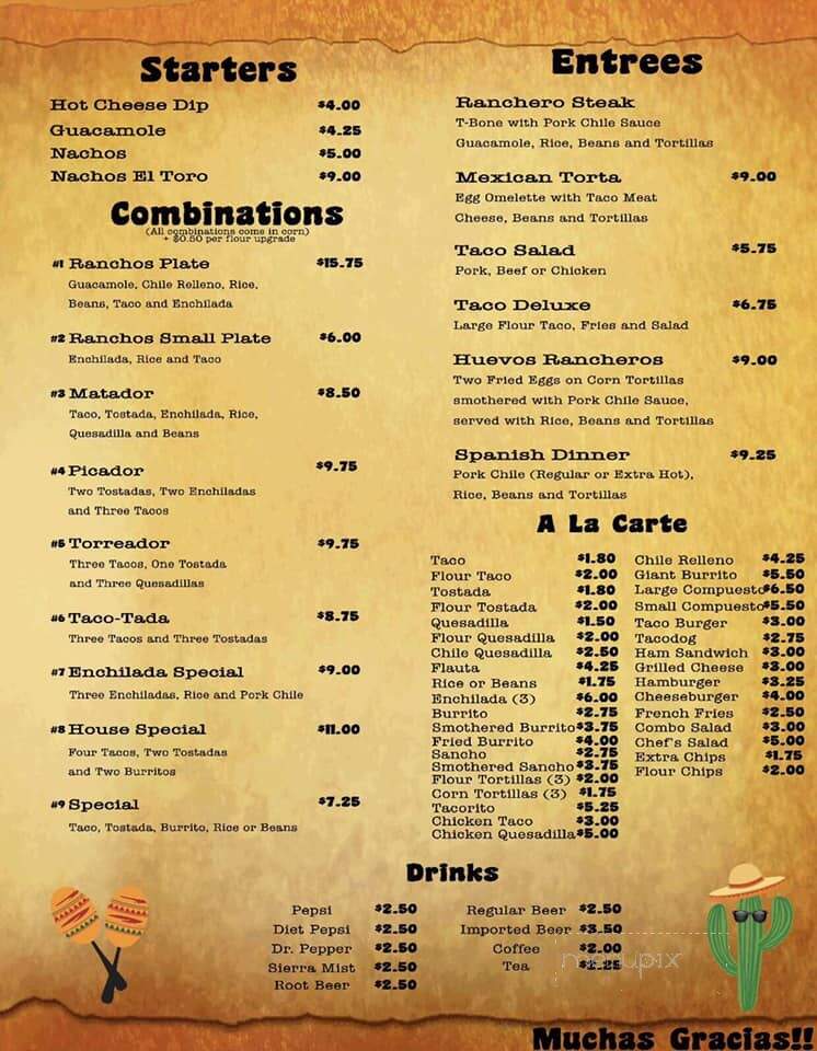 El Toro Cafe - Newton, KS menu_pic