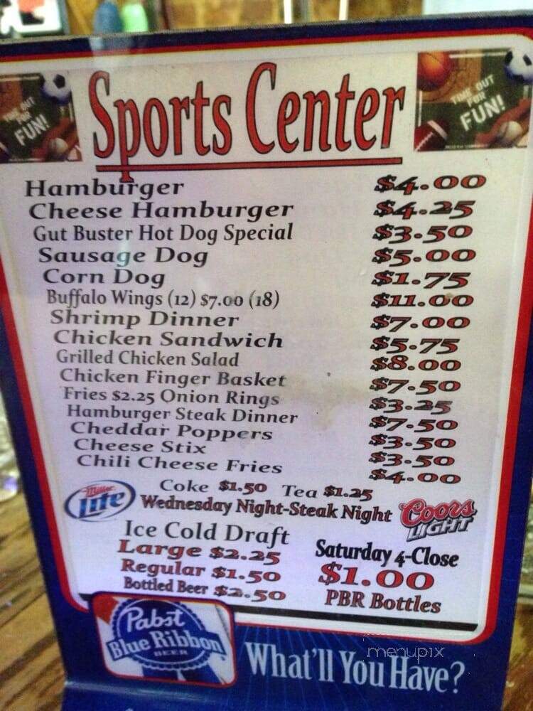 Sports Center - Augusta, GA menu_pic