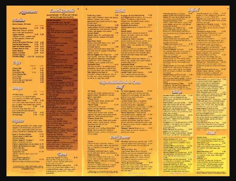 Pacifico Mexican Restaurant - Robbinsville, NC menu_pic