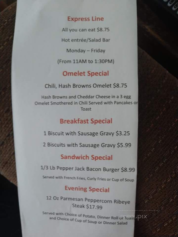 Prairie Inn - Carrington, ND menu_pic