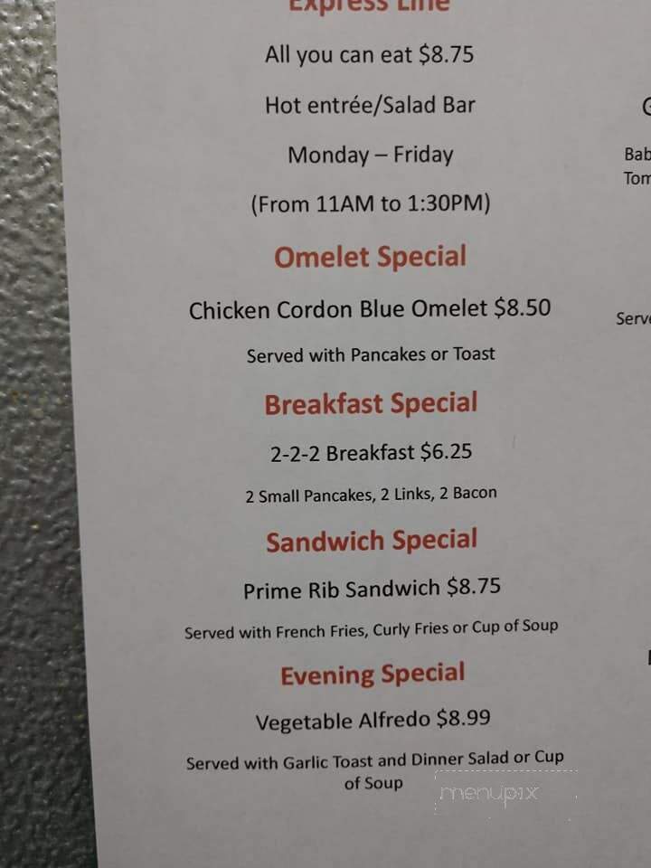 Prairie Inn - Carrington, ND menu_pic