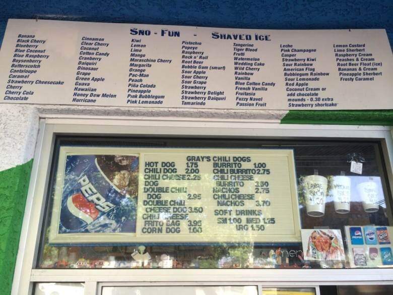 R & M Snow Fun Shave Ice - Delano, CA menu_pic