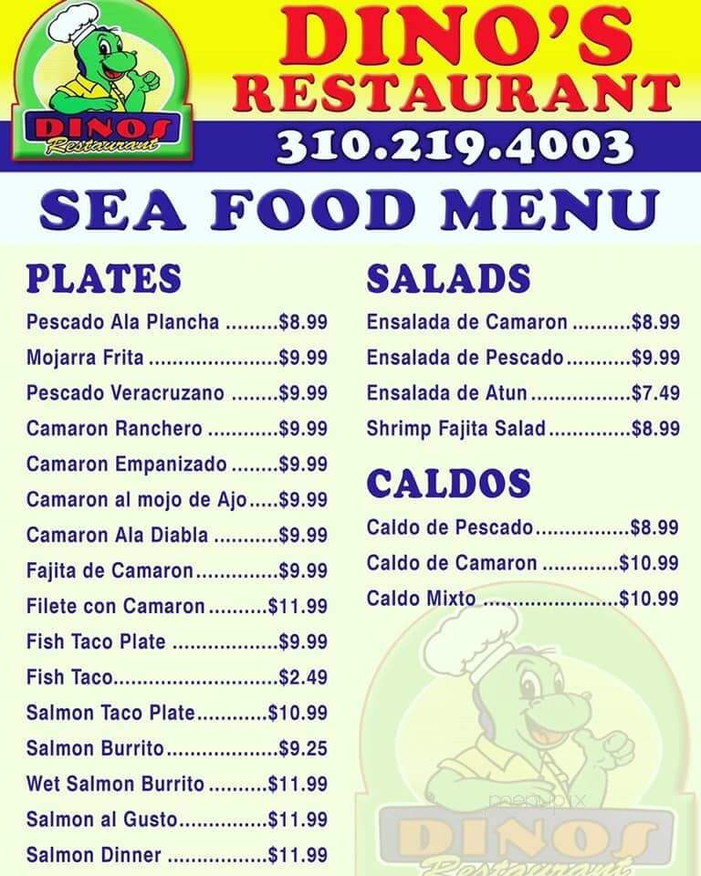 Dinos Hamburgers - Hawthorne, CA menu_pic