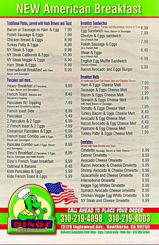 Dinos Hamburgers - Hawthorne, CA menu_pic
