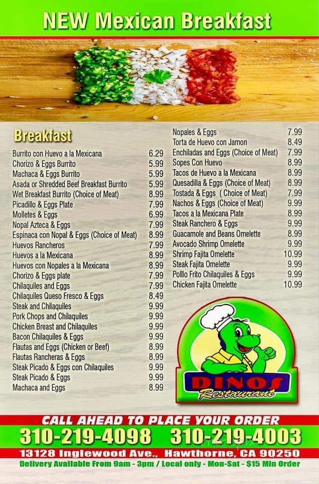 Dinos Hamburgers - Hawthorne, CA menu_pic