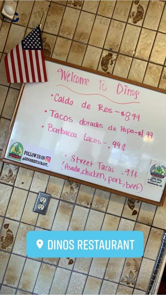 Dinos Hamburgers - Hawthorne, CA menu_pic