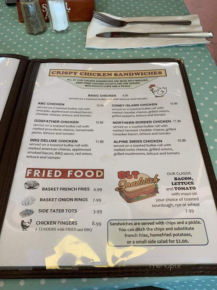 The Flamingo Diner - Brattleboro, VT menu_pic