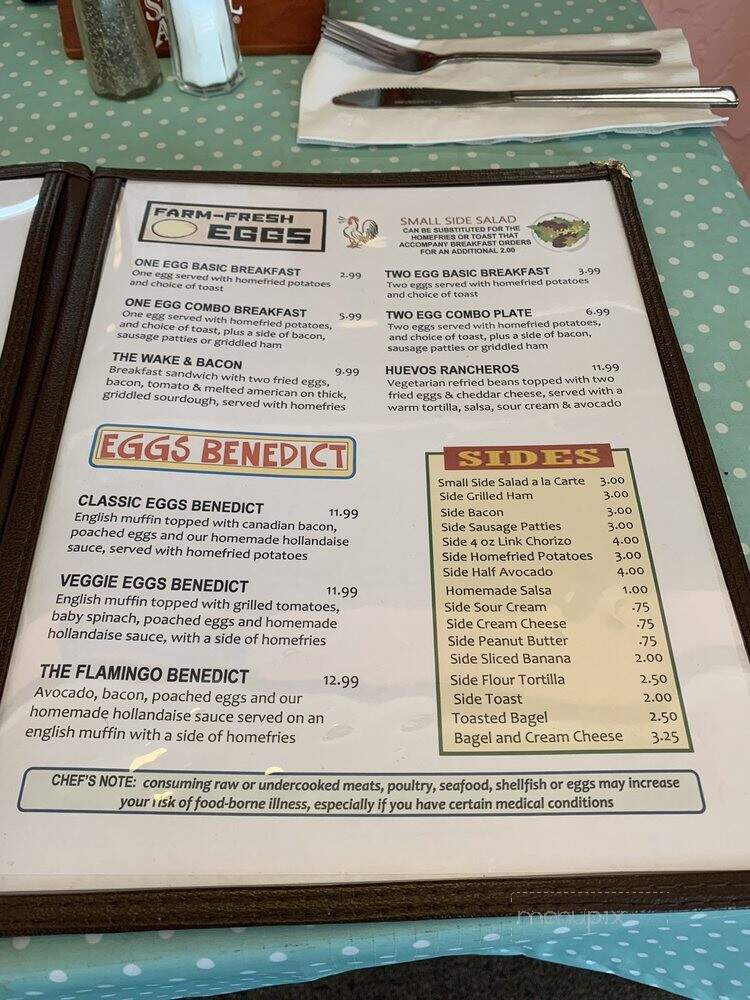 The Flamingo Diner - Brattleboro, VT menu_pic