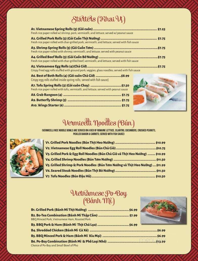 Bo Tea Cafe - Slidell, LA menu_pic