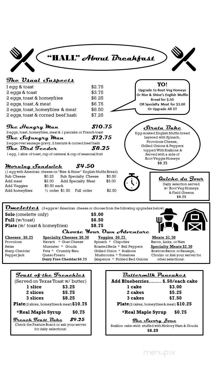 New Hall Diner - Hall, NY menu_pic