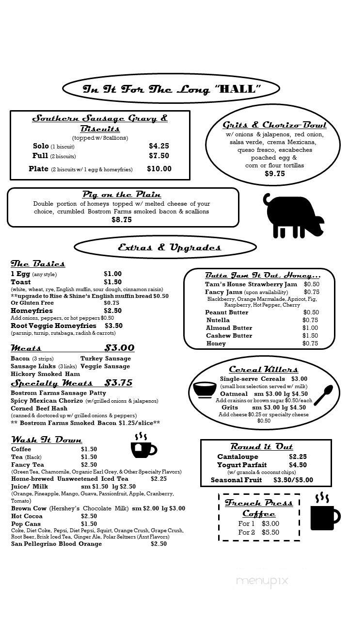 New Hall Diner - Hall, NY menu_pic
