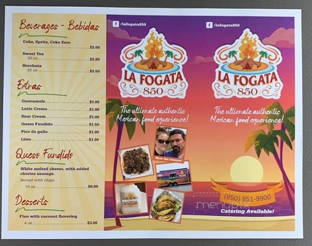 La Fogata 850 - Southport, FL menu_pic