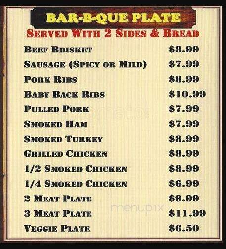 Old Fashion Barbeque - Houston, TX menu_pic