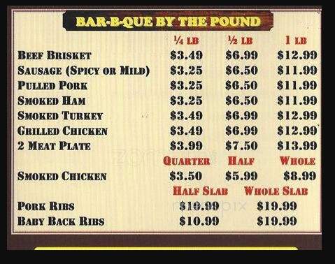 Old Fashion Barbeque - Houston, TX menu_pic
