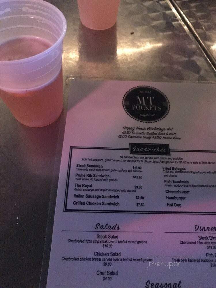 M T Pockets Bar - Buffalo, NY menu_pic