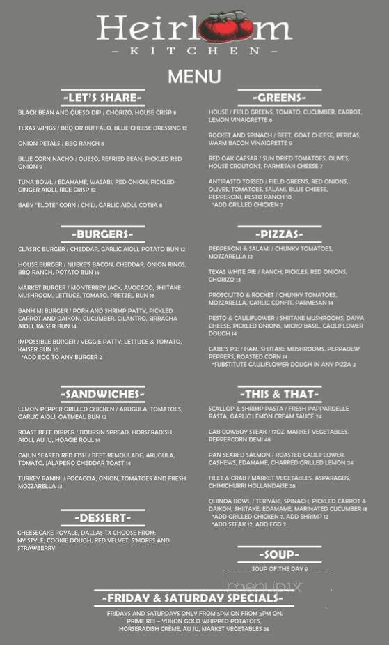 Hilton Dallas/Rockwall Lakefront Mistra - Rockwall, TX menu_pic