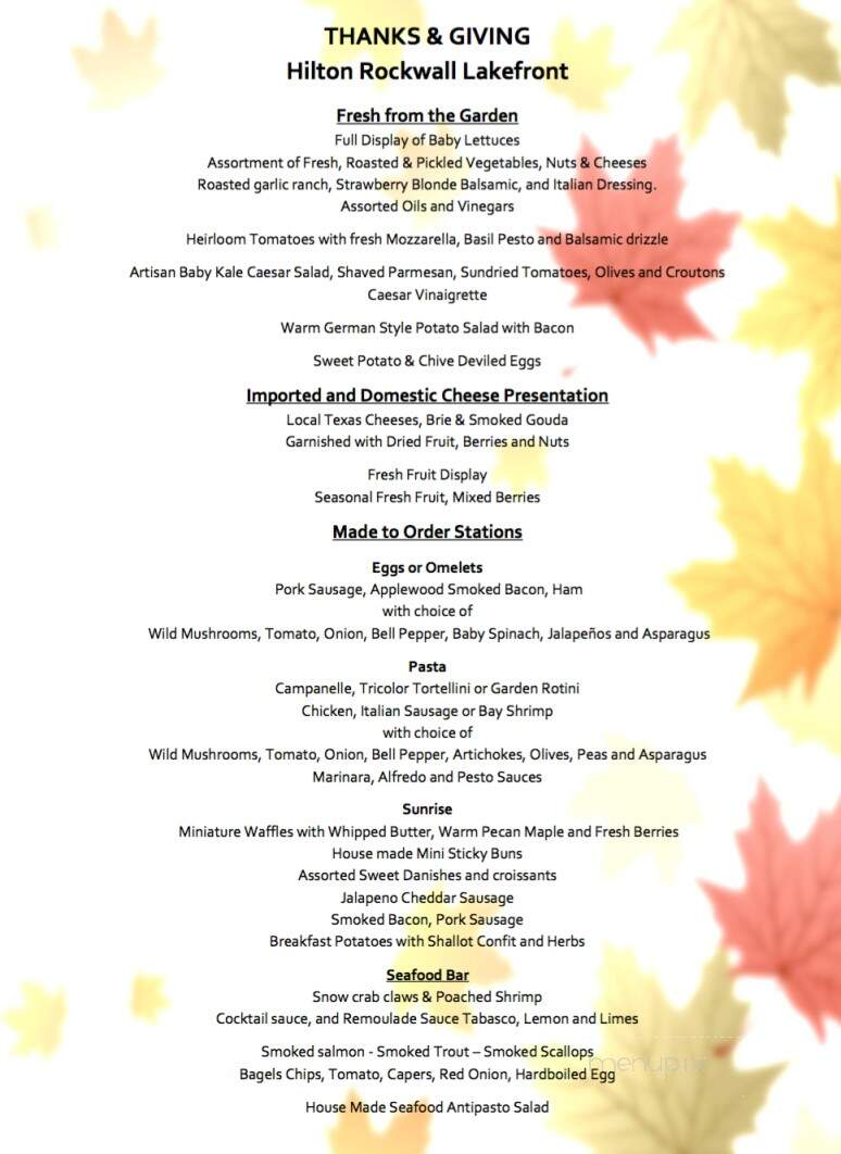 Hilton Dallas/Rockwall Lakefront Mistra - Rockwall, TX menu_pic