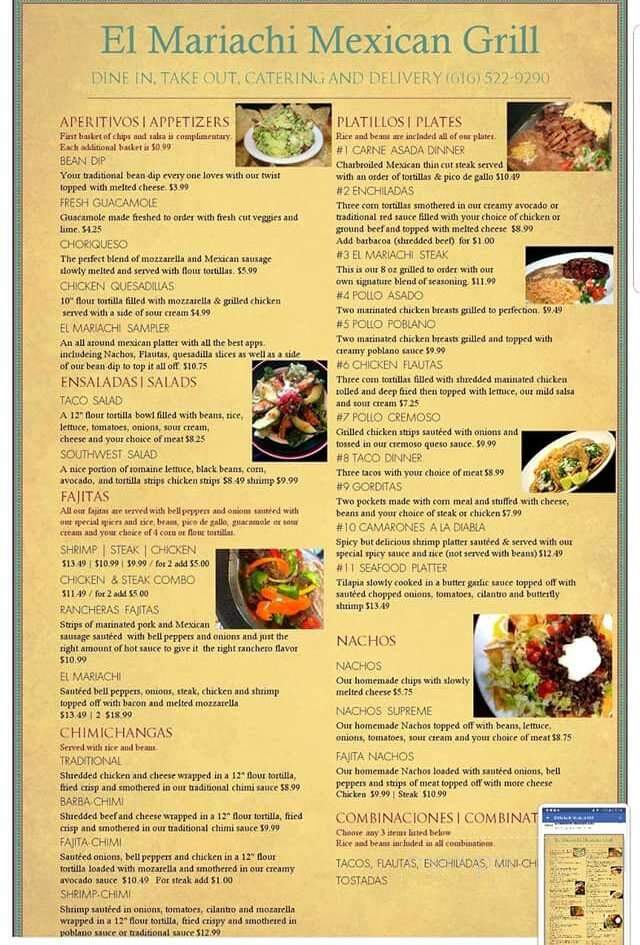 El Mariachi Mexican Grill - Ionia, MI menu_pic