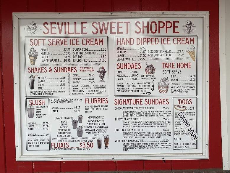 Seville Sweet Shoppe - Seville, OH menu_pic