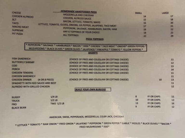 Perronville Pub - Bark River, MI menu_pic
