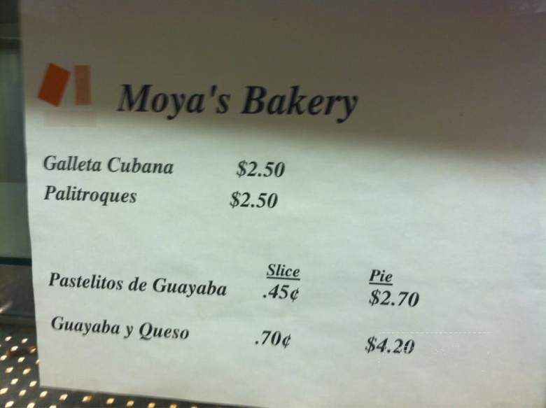 Moya's Bakery - Huntington Park, CA menu_pic