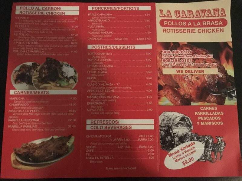 La Caravana - Elizabeth, NJ menu_pic