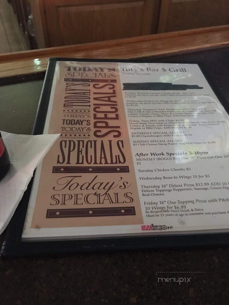 Tuty's Inn - Fairborn, OH menu_pic