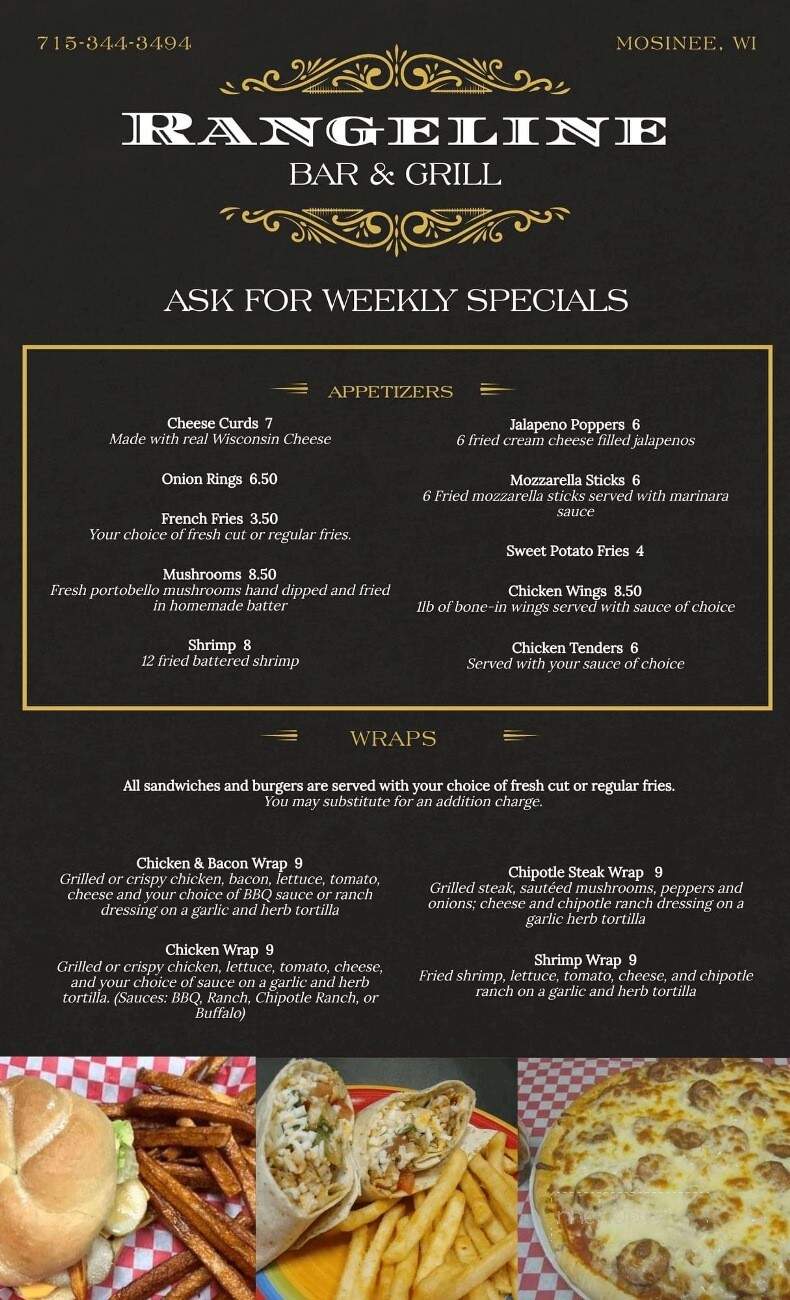 Disher's Range Line Inn - Mosinee, WI menu_pic