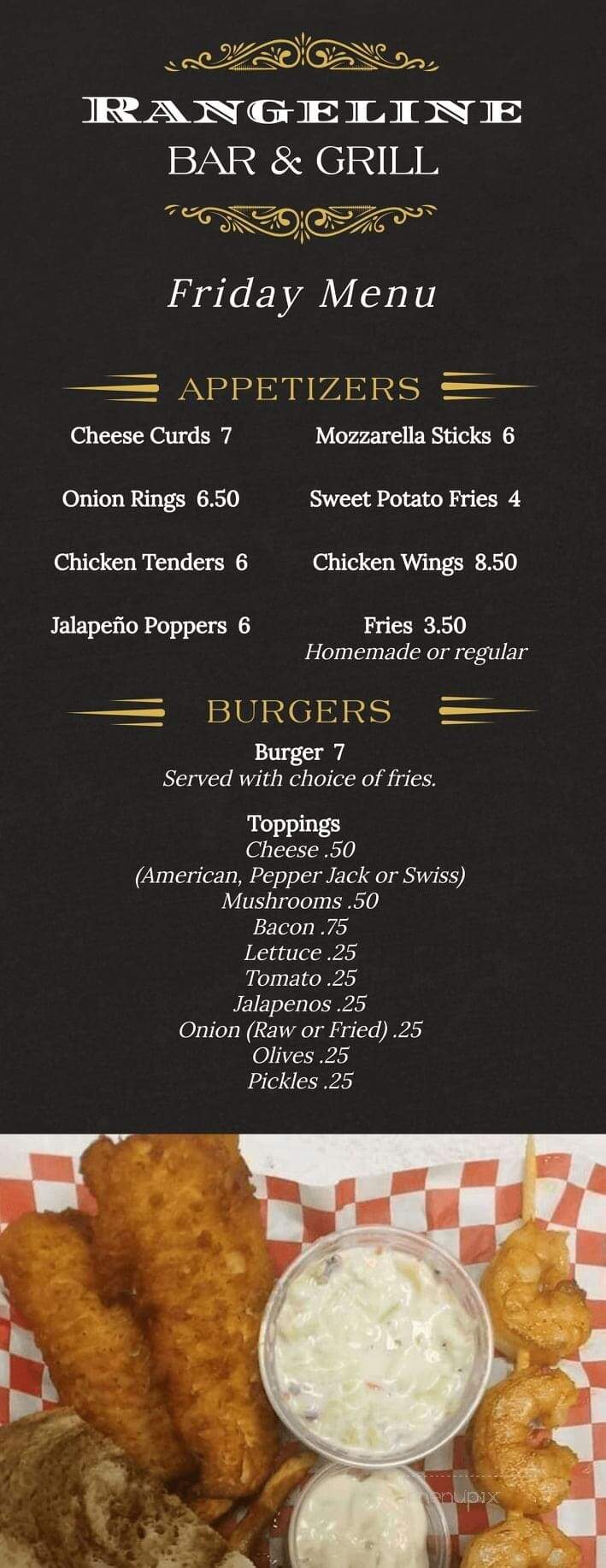 Disher's Range Line Inn - Mosinee, WI menu_pic