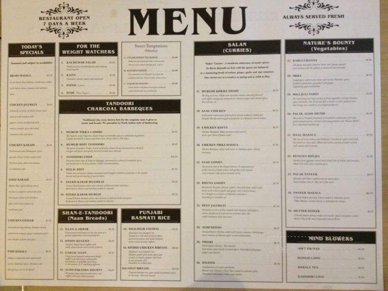 Indian Chatkhara - Fremont, CA menu_pic