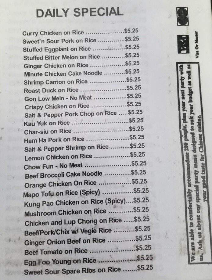 Liu's Chop Suey - Honolulu, HI menu_pic
